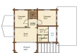Бревенчатый дом 11,5 х 11,5 м с мансардой
