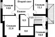 Кирпичный дом с цокольным этажом 12,9x16,08