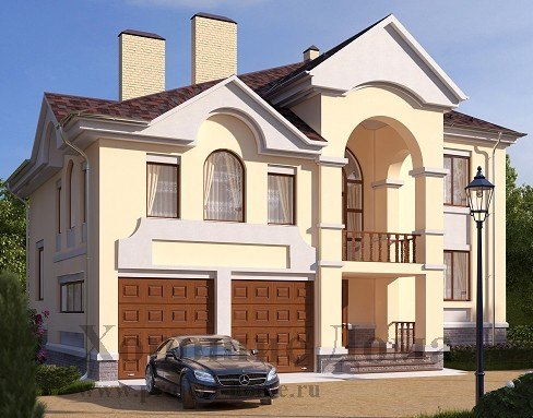 Дизайнерский проект дома из газобетона 15.4x15.7 268 кв.м.