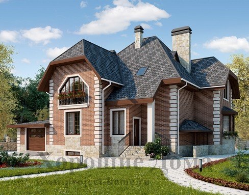 Проект дома с многоскатной крышей