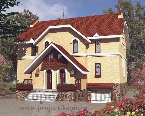 Построить дом на 2 семьи с разными входами 15x15.4 220 кв.м.