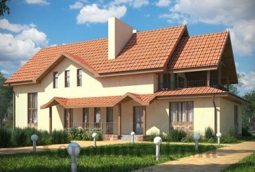 Дом из двух квартир разной площади 8.8x19.3 222.6 кв.м.