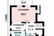 Проект дома из газобетона 2 этажа с цоколем 10.7x13.8 247.2 кв.м.