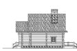 Двухэтажный дом из бревна с верандой и терассой