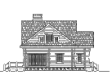 Двухэтажный дом из бревна с верандой и терассой