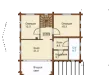 Бревенчатый дом 11,5 х 11,5 м с мансардой