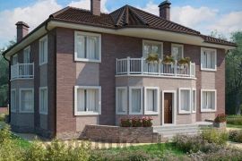 Солидный загородный дом из газобетона 12.9x14.22 307 кв.м.