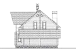 Бревенчатый дом 9,5 на 14 м с мансардой и ломаной крышей