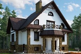 Загородный коттедж в скандинавском стиле 12x17 439.4 кв.м.