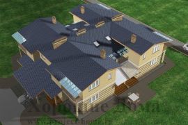 Четырёхквартирный дом из газобетона 19.6x19.8 612 кв.м.