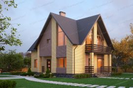 Дом из газобетона с 5-ю спальнями 12,84 х 10,24