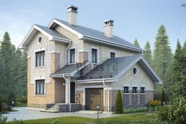 Проект каркасного дома с гаражом под ключ