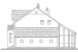 Дом из газобетона 8,5 на 12 м с мансардой и шестигранным эркером