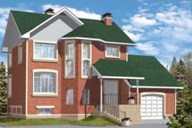 Проект дома из газоблока на 213 кв. м с мансардой и цокольным этажом