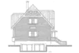Двухэтажный коттедж 9х12 из газобетона с фигурной крышей