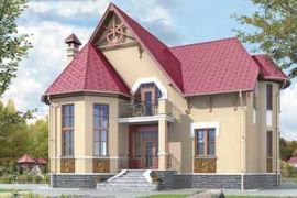 Проект дома из газобетона в романтическом стиле