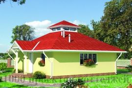 Одноэтажный дом из кирпича с двумя спальнями