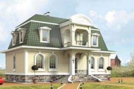 Двухэтажный кирпичный дом 7х12 м в стиле модерн