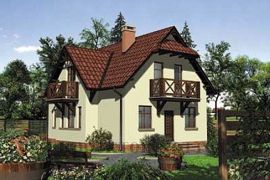 Двухэтажный кирпичный дом в скандинавском стиле на 135 кв. м