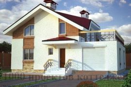 Двухэтажный дом кирпичный эконом-класса на 179 кв. м