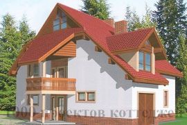 Мансардный дом 15х15 м с подвалом