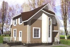 Трёхэтажный кирпичный дом на 180 кв. м  с эркером