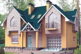 Двухэтажный кирпичный дом с на 182 кв. м в стиле модерн