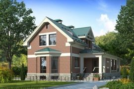 Трёхэтажный кирпичный дом на 209 кв. м в классическом стиле