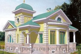 Проект двухэтажного дома-дворца с башней