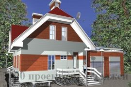 Двухэтажный кирпичный дом на 260 кв. м с окнами-скоречниками