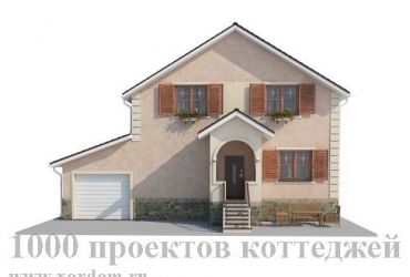 Трёхэтажный дом из кирпича на 265 кв. м с гаражом