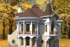 Трёхэтажный кирпичный дом в готическом стиле на 330 кв.м