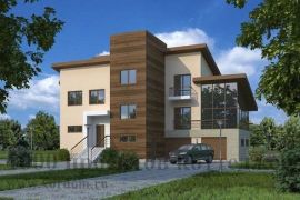 Трёхэтажный кирпичный особняк на 400 кв.м в стиле хай-тек