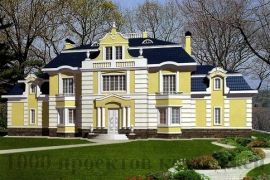 Двухэтажный дом из кирпича на 400 кв.м в стиле петербургских дворцов