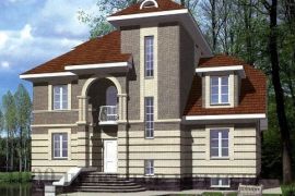 Четырёхэтажный дом из кирпича более 400 кв.м с бельведерами