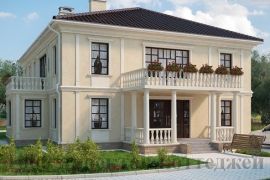 Дом из кирпича в 2 этажа на 455 кв.м в дворцовом стиле