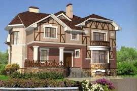 Дом из кирпича в 3 этажа на 516 кв.м в чешском стиле