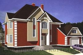 Проект дома из кирпича в 3 этажа для участков с уклоном