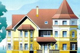 Чётырёхэтажный кирпичный дом-замок на 684 кв.м с гаражом и каминной