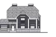 Двухэтажный кирпичный дом 13х15 м с фигурной крышей