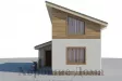 Компактный дом из газобетона с мансардой и односкатной крышей