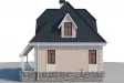 Стильный дом из газобетона до 100 м2 с мансардой с фигурной крышей