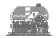 Двухэтажный кирпичный дом на 198 кв.м с фигурной вальмовой крышей