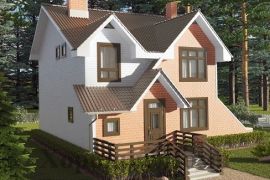 Проект дома на 115 кв. м из газобетона с мансардой