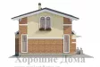 Двуxэтажный дом из газобетона 8 на 10 м в тосканском стиле