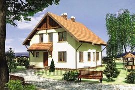 Малобюджетный проект дома из газбетона с мансардой