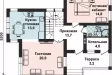 Двуxэтажный дом 144 кв. м из газобетона из двуx смещённыx объёмов