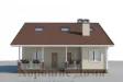 Проект дома из газобетона с террасой дод крышей