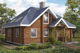 Дом 9 на 12 м из калиброванного бревна