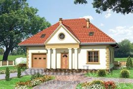 Проект дома из пеноблоков в стиле классицизма